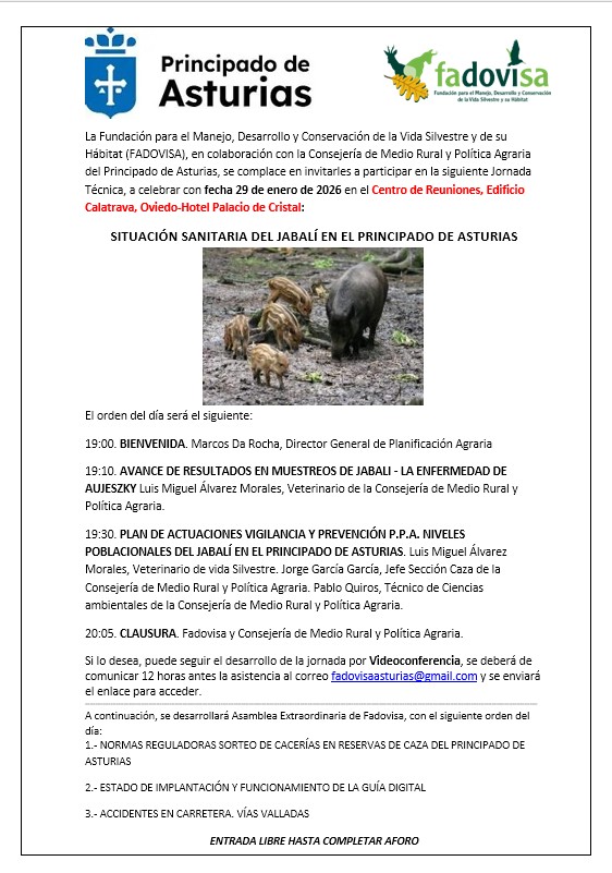SITUACIÓN SANITARIA DEL JABALÍ EN EL PRINCIPADO DE ASTURIAS